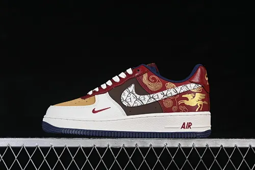 All categories Nk Air Force 1 Air Force series Nk Air Force 1 Low Air Force low top Nike Air Force 1'07 Low Year of the Horse limited edition Ruicai Xiangyun gold pattern Air Force 1 low top casual sneakers NH0601-535